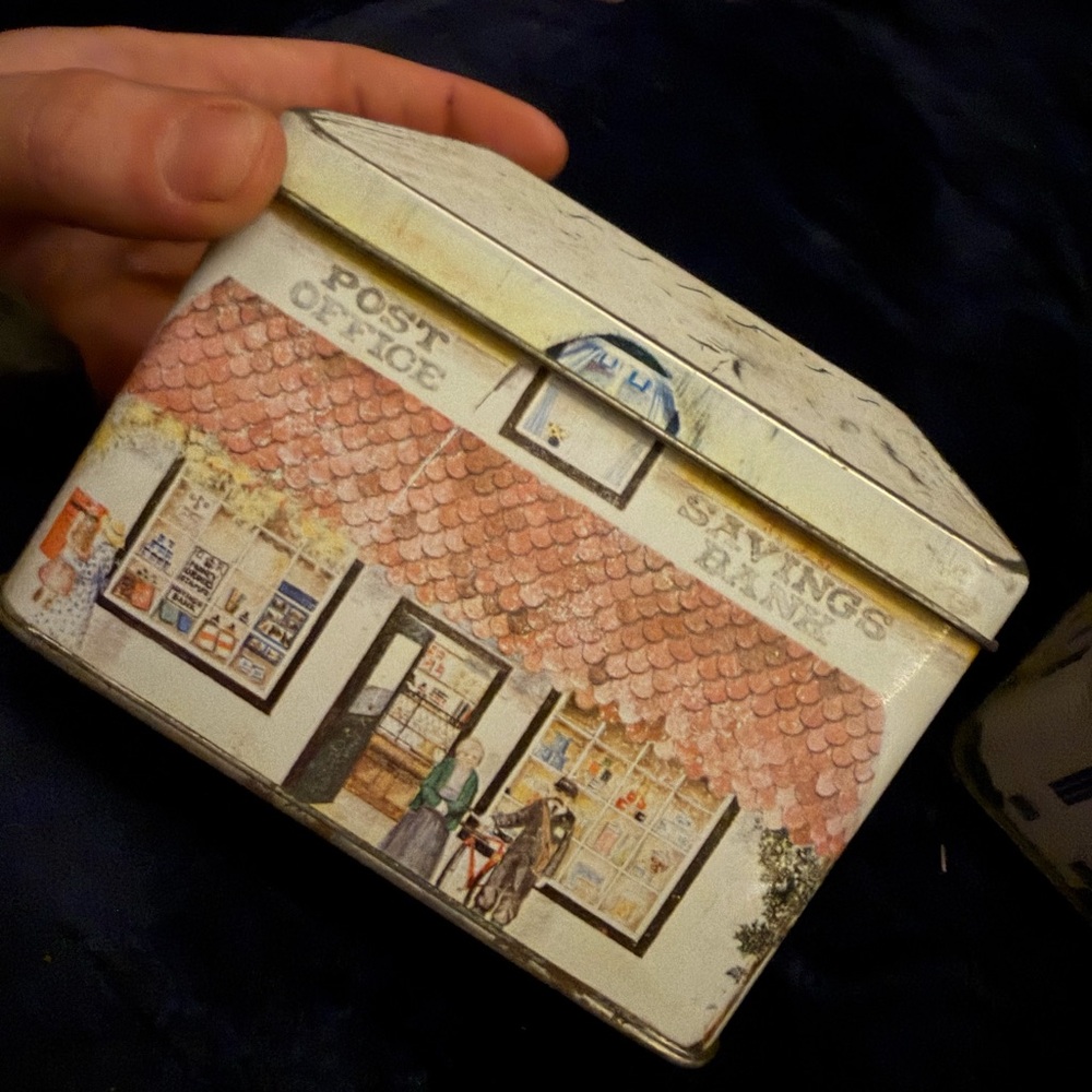 Vintage America Post Office/Savings Bank Tin Box - 1980 Collector Tin